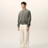 Grey Goat Leather Ami De Coeur Zipped Jacket Grey Goat Leather Ami De Coeur Zipped Jacket