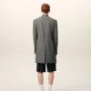 Grey New Wool Straight Simple Breasted Coat Grey New Wool Straight Simple Breasted Coat