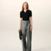 Grey New Wool Wrapped Belted Trousers