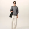 Grey Thin Wool Crewneck Ami De Coeur Sweater