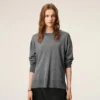 Grey Thin Wool Crewneck Ami De Coeur Sweater