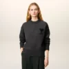 Grey Wool Ami De Coeur Crewneck Sweater Grey Wool Ami De Coeur Crewneck Sweater