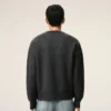 Grey Wool Crewneck Sweater with Contrasted Ami De Coeur Grey Wool Crewneck Sweater with Contrasted Ami De Coeur