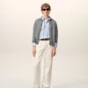 Grey Wool Shirt Collar Ami De Coeur Cardigan Grey Wool Shirt Collar Ami De Coeur Cardigan