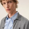 Grey Wool Shirt Collar Ami De Coeur Cardigan Grey Wool Shirt Collar Ami De Coeur Cardigan