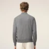 Grey Wool Shirt Collar Ami De Coeur Cardigan Grey Wool Shirt Collar Ami De Coeur Cardigan