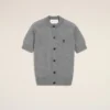 Grey Wool Short Sleeves Ami De Coeur Cardigan