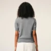 Grey Wool Short Sleeves Ami De Coeur Cardigan