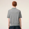 Grey Wool Short Sleeves Ami De Coeur Polo Grey Wool Short Sleeves Ami De Coeur Polo