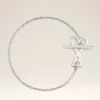 Silver Brass Ami De Coeur Chain Bracelet Silver Brass Ami De Coeur Chain Bracelet