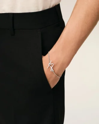 silver brass ami de coeur chain bracelet 2 330x413 - Silver Brass Ami De Coeur Chain Bracelet