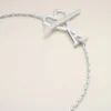 Silver Brass Ami De Coeur Chain Bracelet Silver Brass Ami De Coeur Chain Bracelet