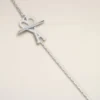 Silver Brass Ami De Coeur Chain Necklace Silver Brass Ami De Coeur Chain Necklace
