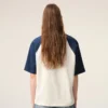 White and Blue Cotton Ami De Coeur Knitted Patch T-Shirt