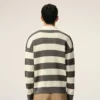 White and Brown Cotton Ami De Coeur Cardigan White and Brown Cotton Ami De Coeur Cardigan