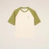 White and Green Cotton Ami De Coeur Knitted Patch T-Shirt