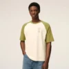 White and Green Cotton Ami De Coeur Knitted Patch T-Shirt