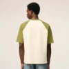 White and Green Cotton Ami De Coeur Knitted Patch T-Shirt