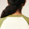 White and Green Cotton Ami De Coeur Knitted Patch T-Shirt