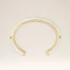 White Brass Hammered Lacquered Bracelet
