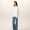 White Cotton Ami De Coeur Boxy Shirt