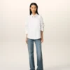 White Cotton Ami De Coeur Boxy Shirt