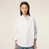 White Cotton Ami De Coeur Boxy Shirt