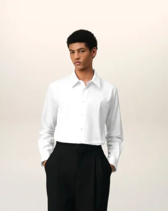White Cotton Ami De Coeur Classic Shirt