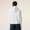 White Cotton Ami De Coeur Cropped Hoodie