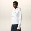 White Cotton Ami De Coeur Cropped Hoodie