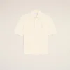 White Cotton Ami De Coeur Knitted Patch Polo