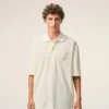 White Cotton Ami De Coeur Knitted Patch Polo
