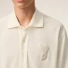 White Cotton Ami De Coeur Knitted Patch Polo