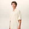 White Cotton Ami De Coeur Knitted Patch Polo