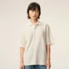 White Cotton Ami De Coeur Knitted Patch Polo