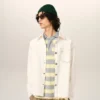 White Cotton Ami De Coeur Overshirt