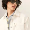 White Cotton Ami De Coeur Overshirt