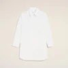 White Cotton Ami De Coeur Wide Shirt Dress
