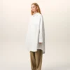 White Cotton Ami De Coeur Wide Shirt Dress