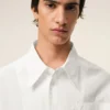 White Cotton Ami De Coeur Wide Shirt Dress