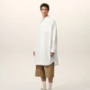 White Cotton Ami De Coeur Wide Shirt Dress