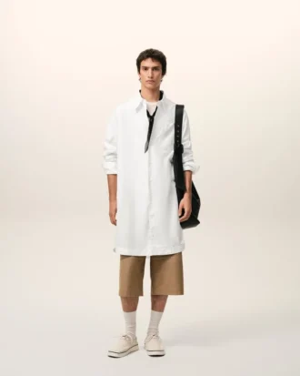 white cotton ami de coeur wide shirt dress 2 330x413 - White Cotton Ami De Coeur Wide Shirt Dress