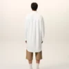 White Cotton Ami De Coeur Wide Shirt Dress