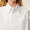 White Cotton Ami De Coeur Wide Shirt Dress