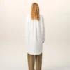 White Cotton Ami De Coeur Wide Shirt Dress