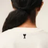 White Cotton Ami Paris Heritage Print T-Shirt