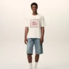 White Cotton Ami Paris Heritage Print T-Shirt