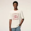 White Cotton Ami Paris Heritage Print T-Shirt
