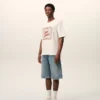 White Cotton Ami Paris Heritage Print T-Shirt