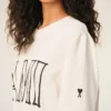 White Cotton Ami Paris Print T-Shirt